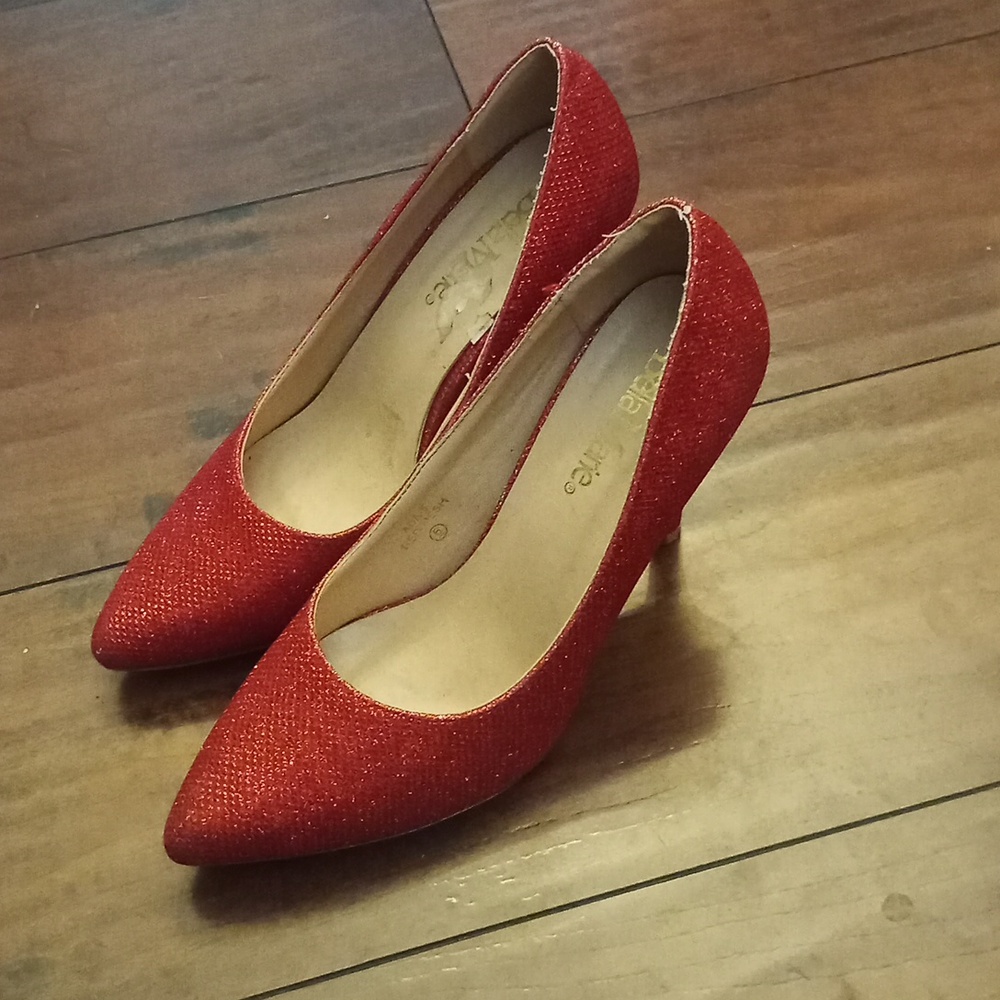 Glittery Red BellaMarie heels